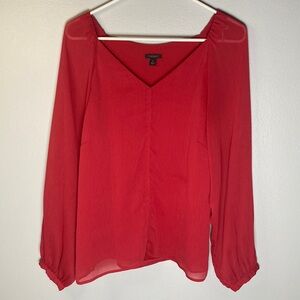 Ann Taylor Red Top Sz M